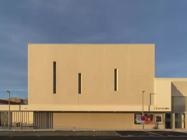  screen-printed into white concrete 
