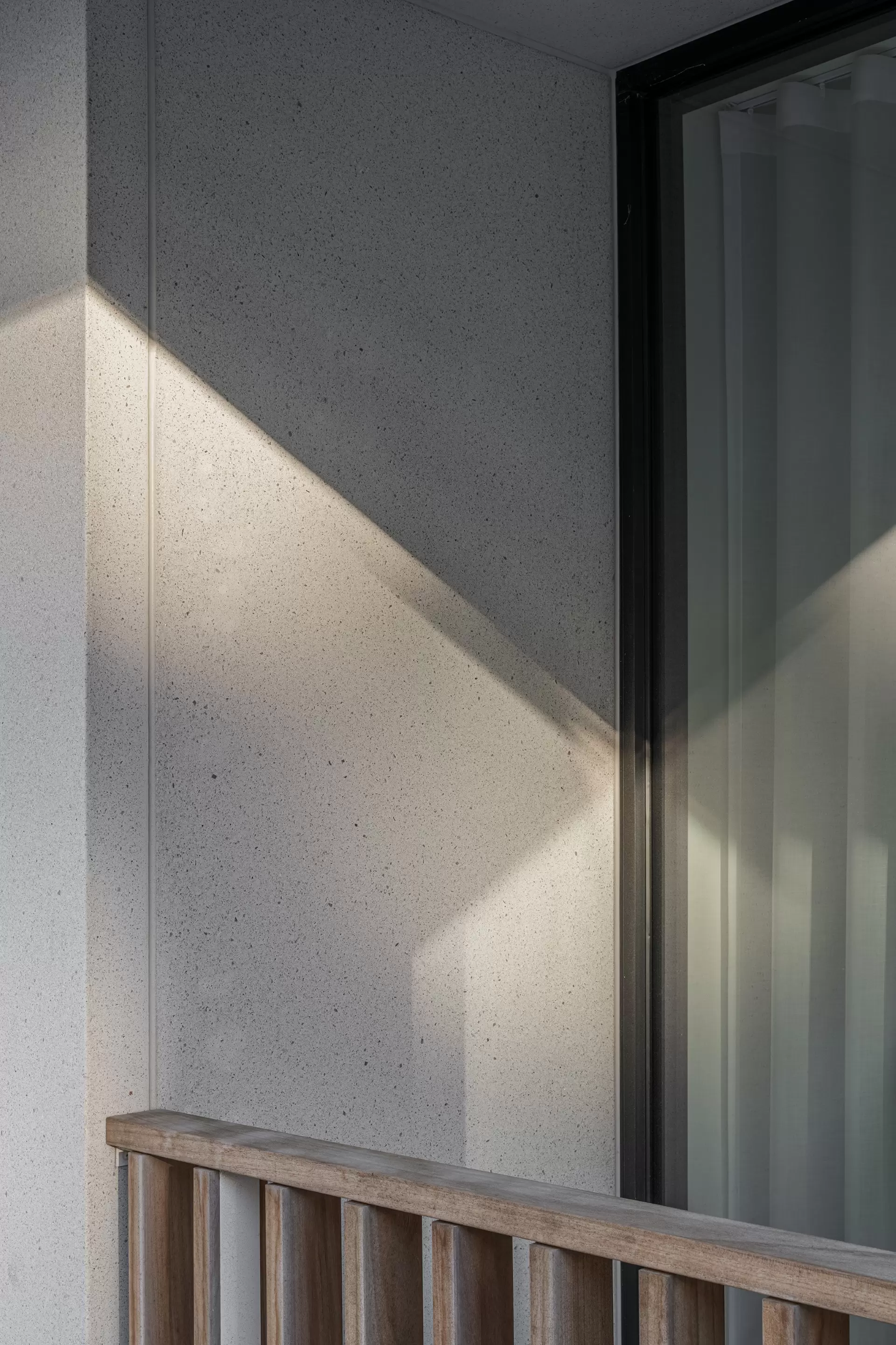 the green white concrete residential building